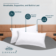 Sirhaana Bedroom Pillow – Ultra-Plush, Supportive & Luxuriously Soft | 20x36